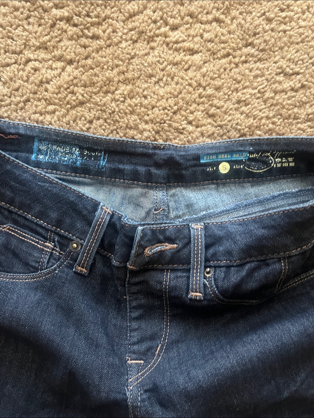 High-Rise Dark Blue Flare Jeans - Women